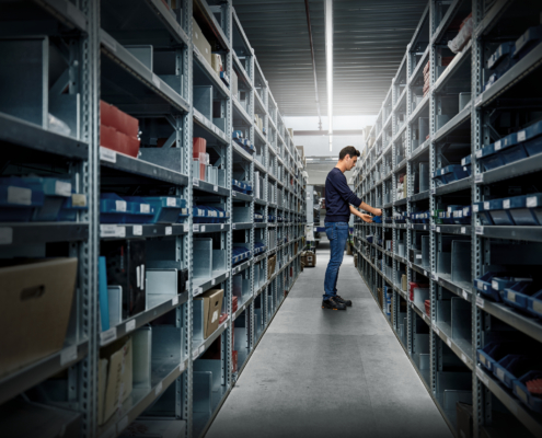 shelving, warehouse shelving, modular drawers, pick modules